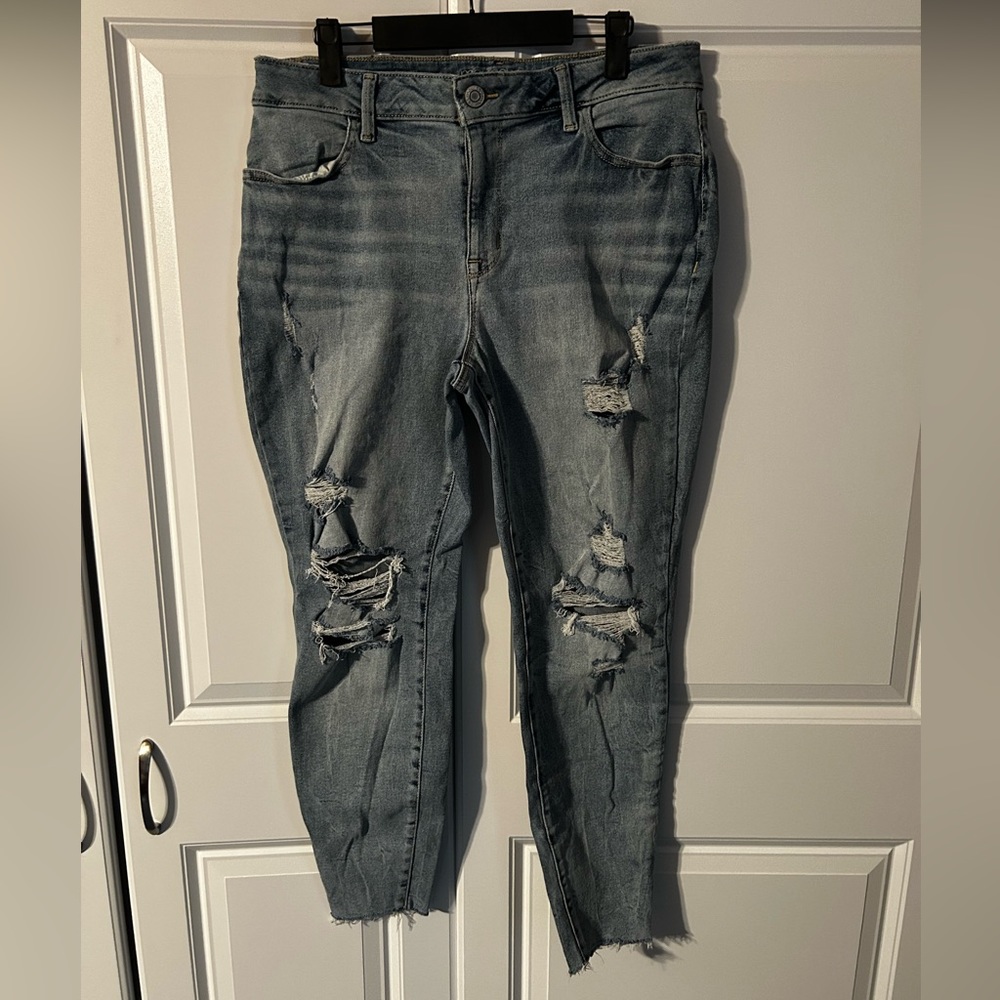Maurices Short High Rise Skinny Jeans Size Large